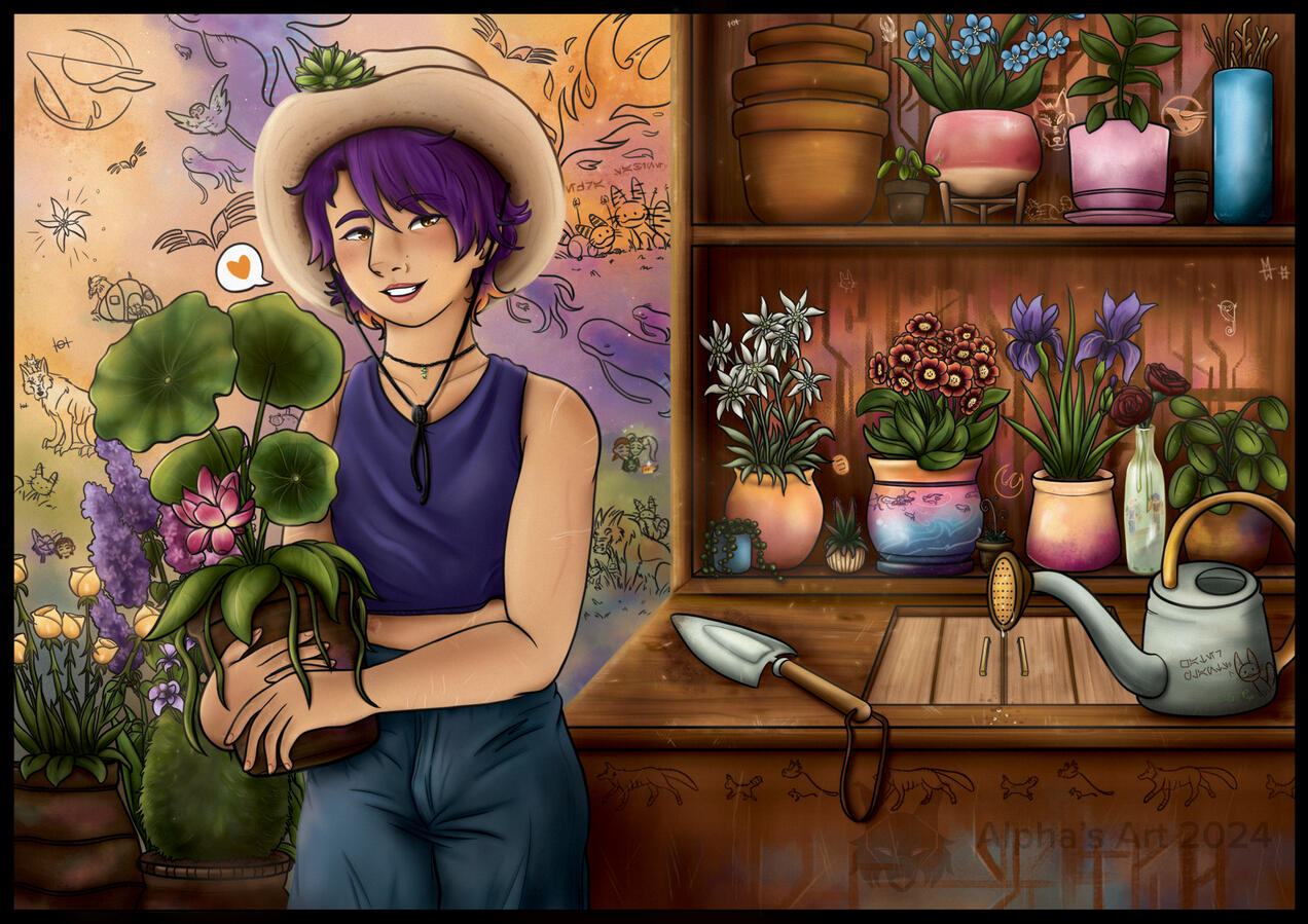 "Guardian of Lothal, Sabine Wren and her Garden" | Sketchbook Pro & Photoshop | Oct. 2024