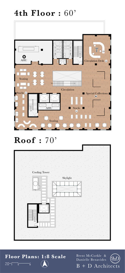 6. Fourth and Roof Floor Plan