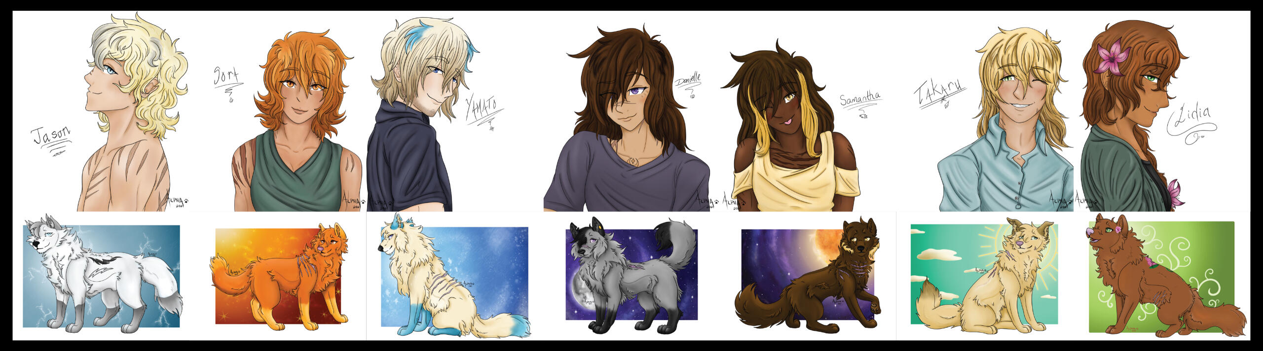 Original Character Iterations | Sketchbook Pro & Photoshop | Aug. 2020 - Aug. 2021